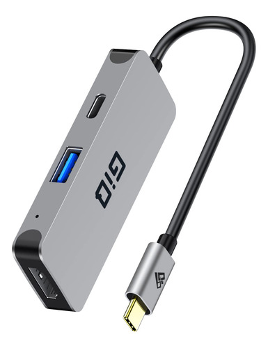 Giq - Hub Usb C 3 En 1 Usb Tipo C A Hdmi Con Hdmi 4k, Entreg