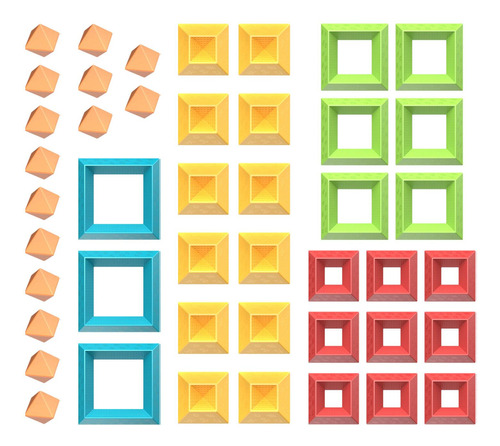 Bloques De Construcción De Pirámide 3d, Juguetes 45 Piezas