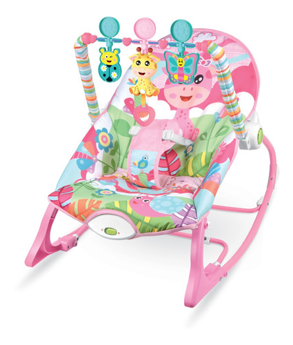 Imagem 1 de 3 de Cadeira Musical Vibratória Bebê Funtime Maxibaby 18kgs Rosa