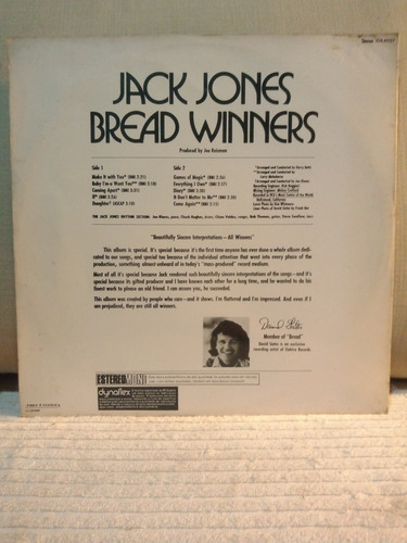 Lp Jack Jones - Bread Winners