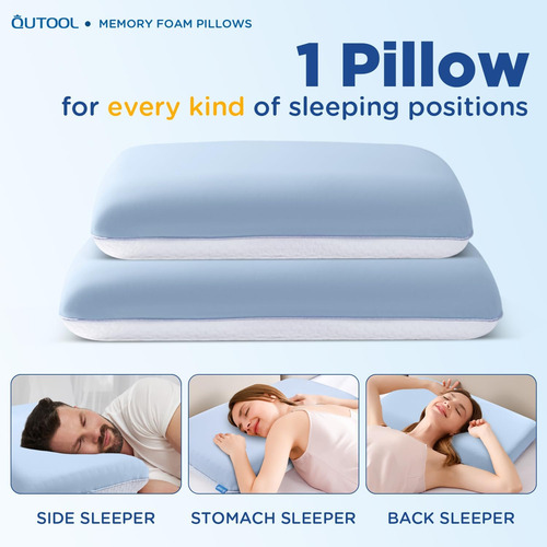 Almohadas De Gel Viscoelástico Qutool, Almohada