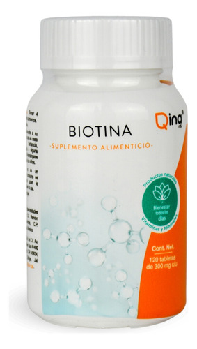 Qina Biotina 1000 Mcg 120 Tabletas Sabor Sin Sabor