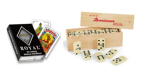 Domino Profesional Caja Madera Naipe Español Royal