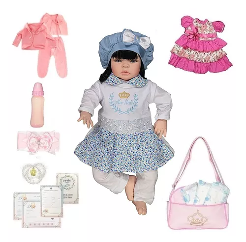 Boneca Bebe Reborn Realista Princesa 100% Silicone Premium