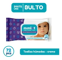 Comprar Toallas Humedas Bebe Crema Mimlot X 72 Pcs - Bulto