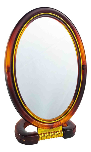 Espejo Ovalado Doble C Aumento Marco Plastico Grande Bz3