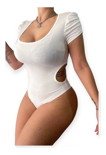 Remera O Body Manga Princesa Con Detalles Abiertos Sensuales