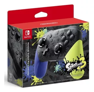 Joystick Pro Controller Nintendo Switch Edicion Splatoon 3 Color Azul