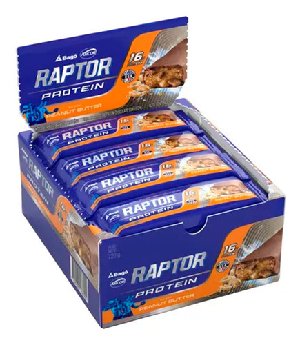 Barras Proteicas Raptor Arcor X 16 Unidades Snack Proteico 