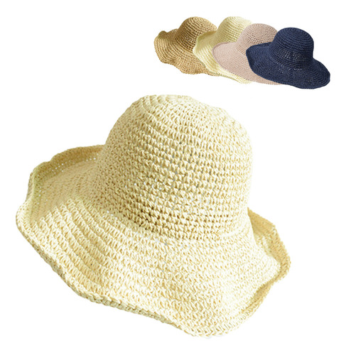 Sombrero De Paja De Moda De Verano For Mujer, Sombrero De P