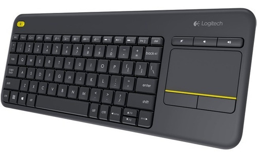 Logitech K400 Plus, Teclado Inalámbrico Touch, Pc Android Tv