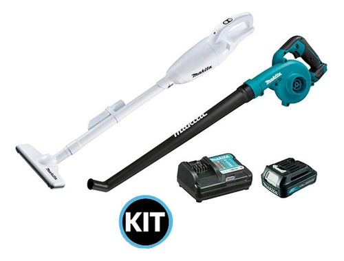 Kit Soprador Folhas + Aspirador 12v Cxt Makita