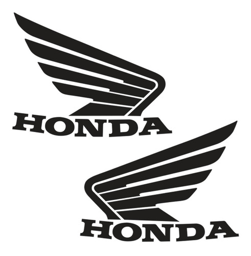 Par Adesivo Emblema Asa Tanque Moto Honda Asinha Cores