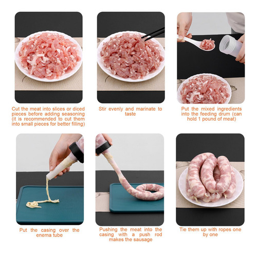 Máquina Manual Para Hacer Salchichas Tubos De Embudo Para Re