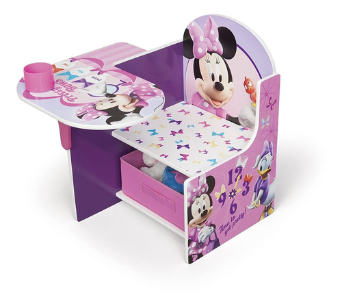  Hai  Desk With Sto Age Bin, Disney Minnie Mouse