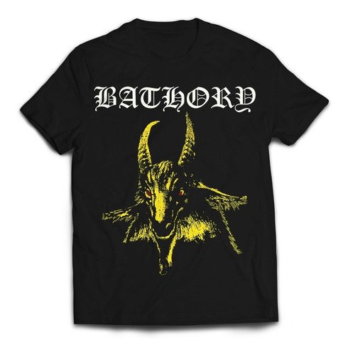 Camiseta Bathory Classic Logo Yellow Rock Activity