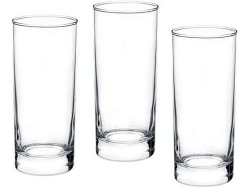 Juego De 3 Vasos De Agua 9 1/4 Oz Bormioli Rocco Tipo Cortin