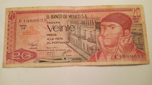 Billete 20 Pesos 1977
