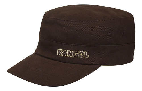 Gorra Militar De Sarga De Algodón Kangol, Marrón, Extragrand