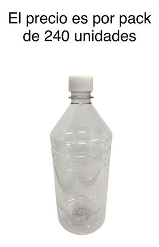 Imagen 6 de 10 de Botellas Plasticas Pet 1 Litro Tapa Rosca X 240 Un