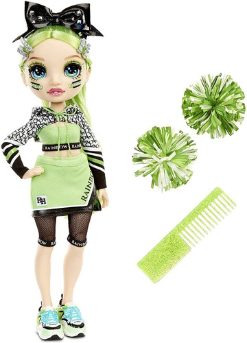 Muñeca Rainbow High Cheer Jade Hunter Green Cheerleader