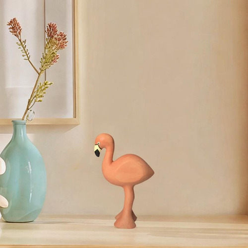 Estatua Del Modelo De Flamingo De Resina 3.1x1.1x4.3
