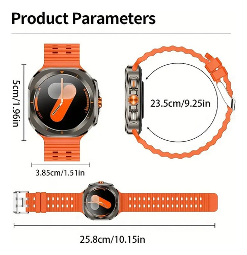 Smartwatch Reloj Inteligente Bluetooth Llamada Filwans Gts 1.96 Amoled Pantalla Mujer Hombre Smartwatch Color Color Naranja