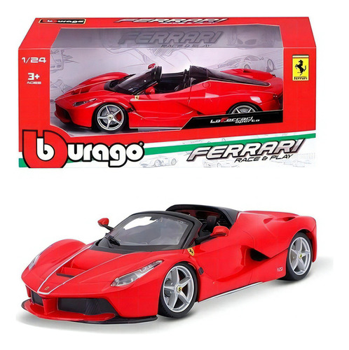 Auto/Camioneta a escala La Ferrari Aperta Sport 1:24 color rojo