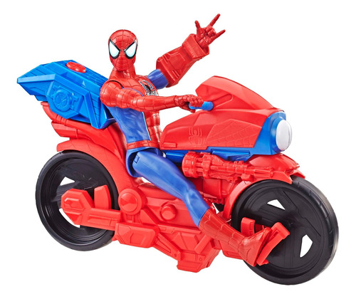 Figura De Acción Con Vehículo Spider-man, Con Luces Y
