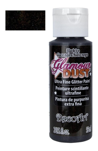 Glamour Dust Glitter Paint Black Ice / Pintura Con Purpurina