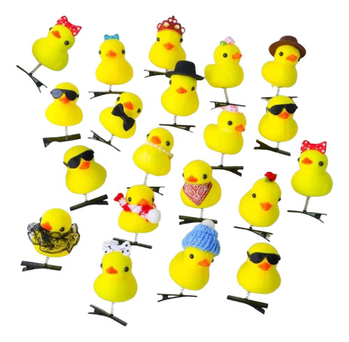 Paquete 10 Patitos Kawai Broche Para Cabello Cabeza Mayoreo