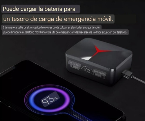 Audífonos In-ear Inalámbricos M90 Pro Con Luz Led Rgb