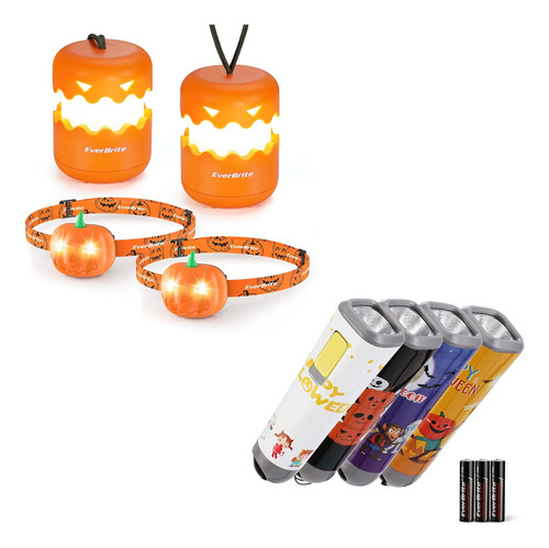 Juego De 4 Linternas De Calabaza De Halloween