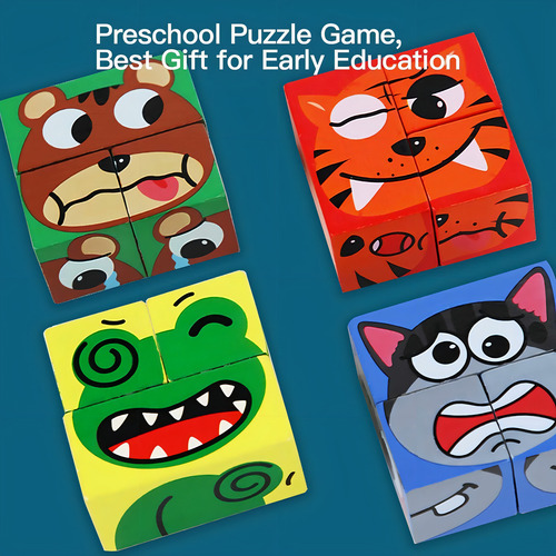 Jogo de quebra-cabeça Rubik's Cube Face Changing Emotions Emoji Estrutura de cores multicolorida