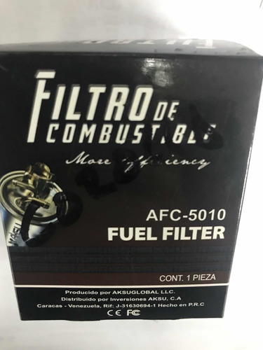 Filtro De Gasolina Corolla 1.6 1.8 1996 Hasta 1999 Afc5010