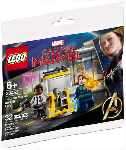 Lego® Original Bolsa Capitana Marvel 32 Pcs Con Nick Fury
