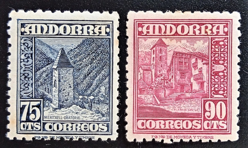 Andorra Española, Lote Sc 44-45 Edificios 1948 Mint L18096