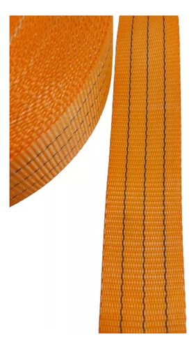 Fita Cinta Amarração De Cargas 3 Toneladas 50mm X 25 Metros Cor Laranja