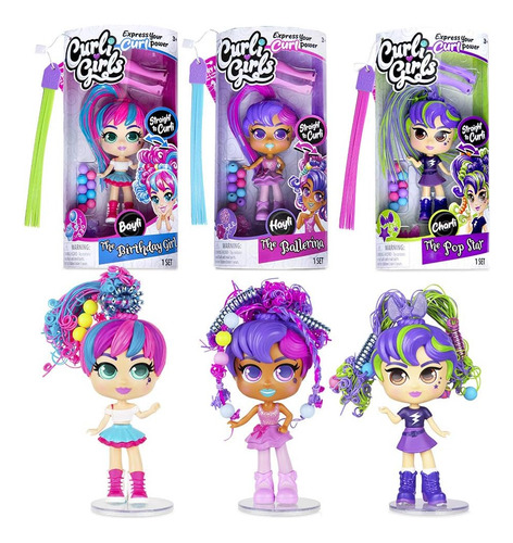 Basic Fun Curligirls Hayli, La Bailarina - Muñeca Peluquera