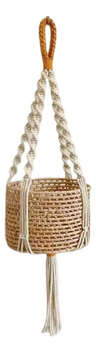 2 Colgador De Plantas, Bolsa De Red De Macramé, Diseño A