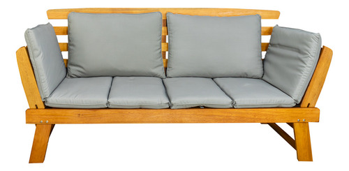 Sofá Cama Convertible Para Exteriores Elegante Bossa Lassi Color Marrón Liso