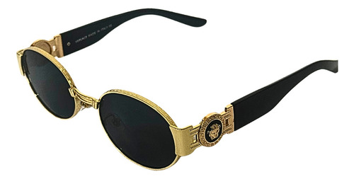 Lentes De Sol Luxanova Meduza Estilo Italiano Premium Ocean Marrón Dorado Oscuro Dorado Oscuro
