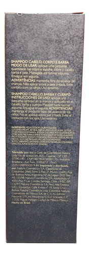 Natura Homem Masculino Shampoo Cor.agio + Desodorante Roll