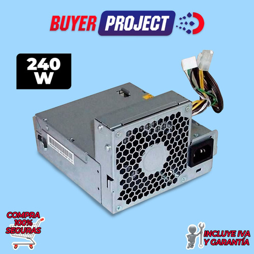 Imagen 2 de 8 de Fuente Poder Hp 611481-001 240w Para Hp Pro 6000 Elite 8000