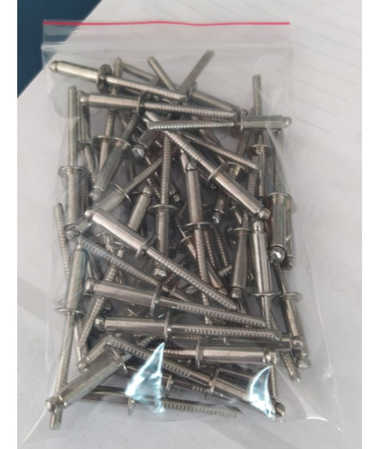 Rebite Repuxo De Aço Inox 4,8 X 12 Mm Pop - Kit C/ 300 Peças