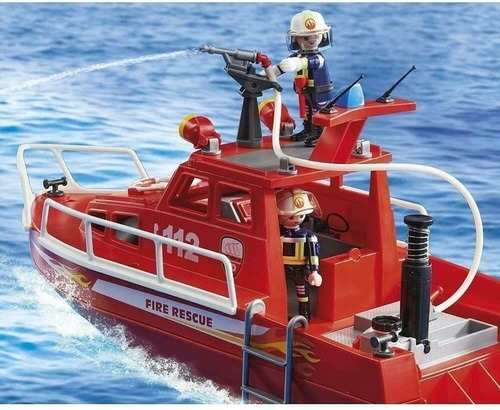 Playmobil 9503 Bomberos Contra Incendios Con Motor Submarino