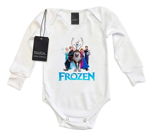 Body Bebe Manga Larga Frozen Diseño Art Logo - Psfz1