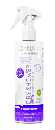 Shampoo Oxnan Dry Shower Cat - Banho A Seco Gatos - 180ml