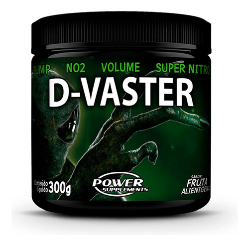 Suplemento Em Pó Power Supplements D-vaster Cafeína Sabor Fruta Alienígena Em Pote De 300ml