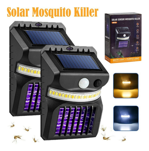. 2 Unidades De Matamoscas Solares For Exteriores